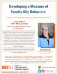 Developing a Measure of Faculty Ally Behaviors